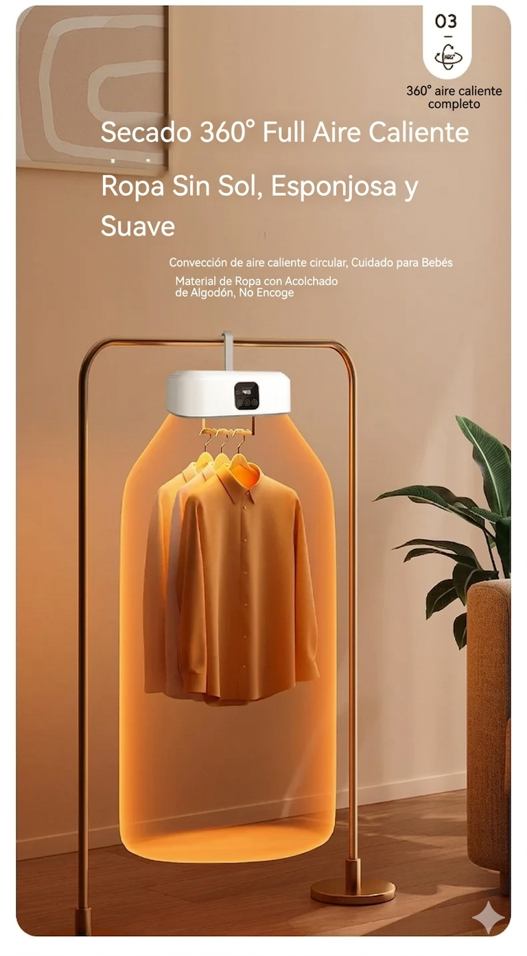 Secadora de Ropa Portátil Inteligente Insocoz