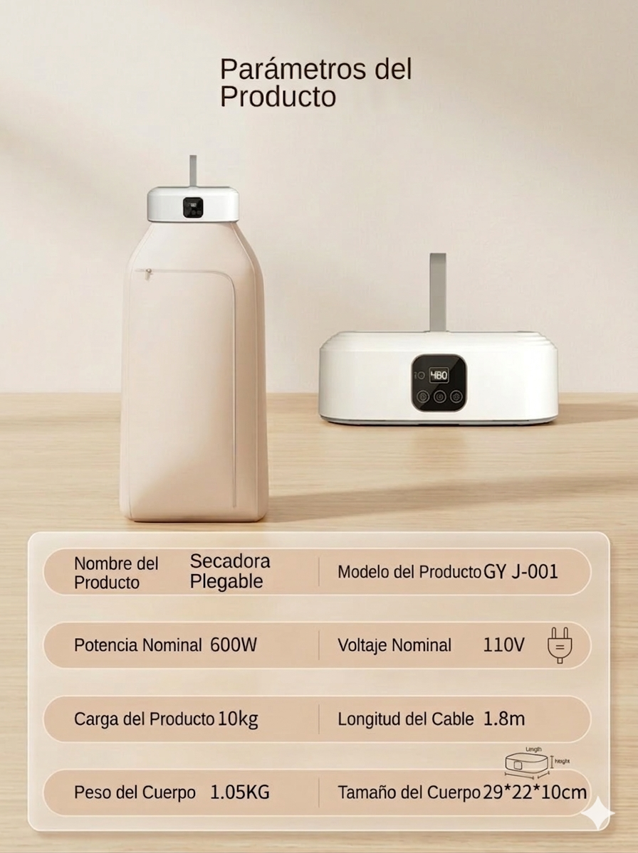 Secadora de Ropa Portátil Inteligente Insocoz