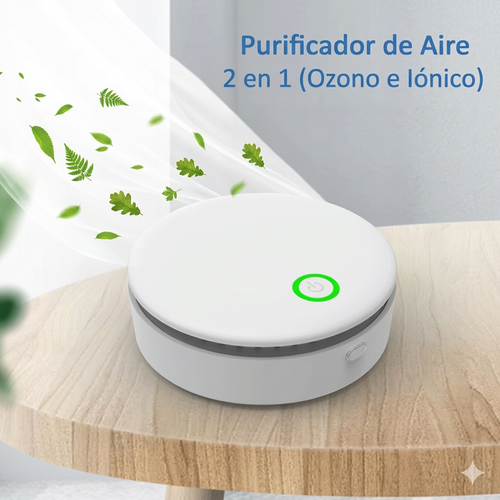 Purificador de Aire Portátil INSOCOZ: Ozono + Iones Negativos