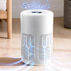 Mini Desktop Air Purifier HEPA Filter Negative Ion Technology Eliminates Formaldehyde Odors Smoke and Dust Particles Office Home