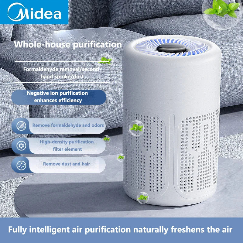 Portable Desktop Air Purifier Hepa Filter with Negative Ion Technology Eliminates Formaldehyde Odors Smoke Dust Particles