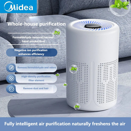 Portable Desktop Air Purifier Hepa Filter with Negative Ion Technology Eliminates Formaldehyde Odors Smoke Dust Particles